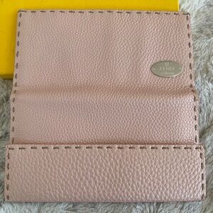 Fendi Blush Pink Leather Wallet EUC